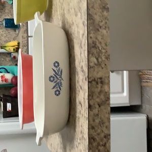 Blue cornflower casserole dish. No lid